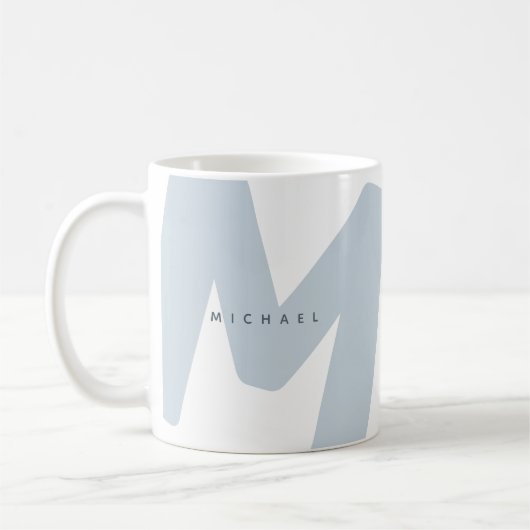 Moderne, overmaatse monogrammen Initiaal & naam Koffiemok (Links)