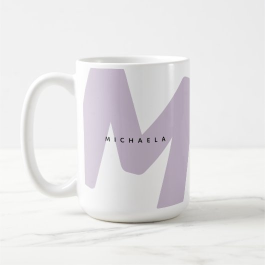 Moderne, overmaatse monogrammen Initiaal & naam Koffiemok (Links)