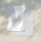 Moderne, overmaatse monogrammen Initiaal & naam Notitiekaartje