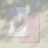 Moderne, overmaatse monogrammen Initiaal & naam Op Notitiekaartje