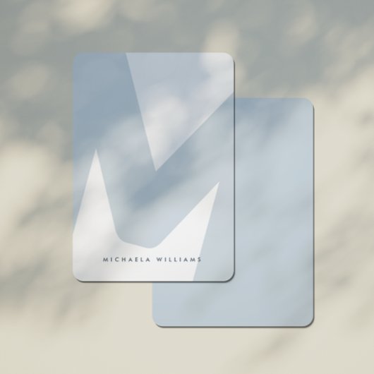 Moderne, overmaatse monogrammen Initiaal & naam Op Notitiekaartje