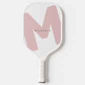 Moderne, overmaatse monogrammen Initiaal & naam Pickleball Paddle (Achterkant)