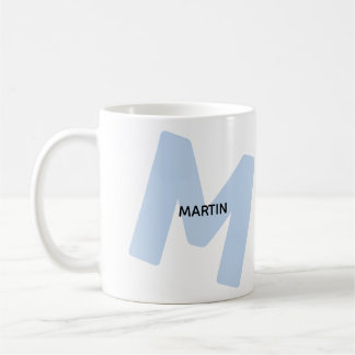 Moderne Oversized Geborduurde Initiaal en Naam Kof Koffiemok