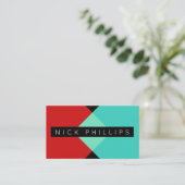 Moderne overvloeistijl visitekaartje (Staand voorkant)