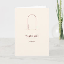 Moderne Oxblood Boog Friendsgiving Bedankkaart