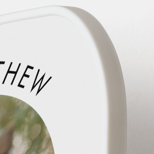 Moderne Paar Foto Beter Samen Aangepast Pickleball Paddle (Links Detail)