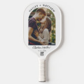Moderne Paar Foto Beter Samen Aangepast Pickleball Paddle (Voorkant)