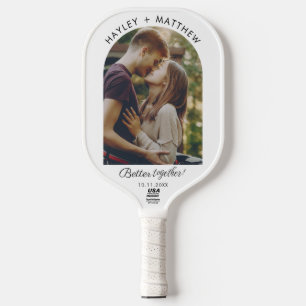 Moderne Paar Foto Beter Samen Aangepast Pickleball Paddle
