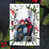 Moderne Paar Foto Vakantie Elegante Boog Kaart