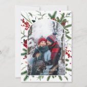 Moderne Paar Foto Vakantie Elegante Boog Kaart (Voorkant)