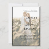 Moderne Paar Foto's Trouwen Kaart (Voorkant)