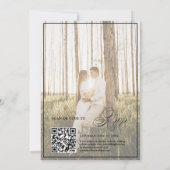 Moderne Paar Foto's Trouwen Kaart (Achterkant)