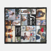 Moderne Paar Liefde Quote 19 Fotocollage Fleece Deken (Voorkant (Horizontaal))