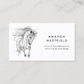 Moderne Paard Schets Equestrian Minimal Equine Visitekaartje (Voorkant)