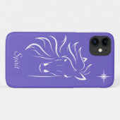 Moderne paard silhouet beeld kunst op periwinkle Case-Mate iPhone case (Achterkant (horizontaal))