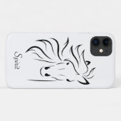 Moderne paard silhouet beeld kunst op wit Case-Mate iPhone case (Achterkant (horizontaal))