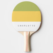 Moderne Paardebloem Drie-Tone met Naam Tafeltennisbatje (Voorkant)