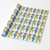 Moderne Paarden Collage Karakter Kunst (Halfglans) Cadeaupapier (Uitgerold)