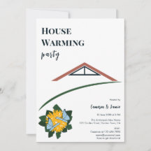 Moderne Paardenbloem Vlinders Housewarming Feest