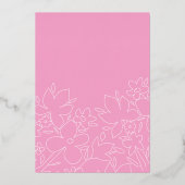 Moderne paardenbloemen 13e verjaardag folie uitnodiging (Achterkant)