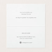 Moderne paardenchiropractor Physiotherapeut Visitekaartje (Binnenkant ongevouwen)