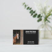 Moderne paardenfoto paarden coaching visitekaartje (Staand voorkant)