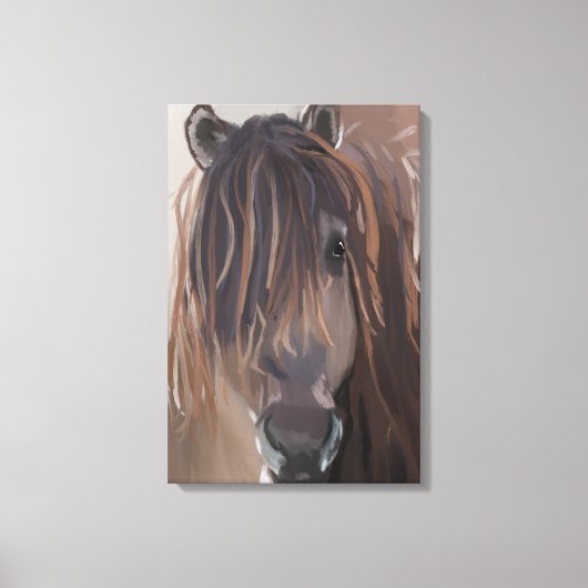 Moderne paardenschildering canvas afdruk (Voorkant)