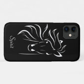 Moderne paardensilhouet afbeelding kunst op zwart Case-Mate iPhone case (Achterkant (horizontaal))