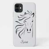 Moderne paardensilhouette afbeelding kunst op lich Case-Mate iPhone case (Achterkant)