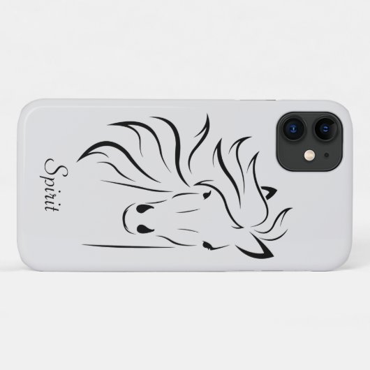 Moderne paardensilhouette afbeelding kunst op lich Case-Mate iPhone case (Achterkant (horizontaal))
