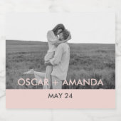 Moderne Paars Foto roze & grijze Perosnische naam Bier Etiket (Enkel label)