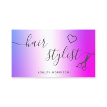 Moderne paars scharen met haarstyrelroen