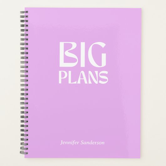 Moderne Paarse 2024 Gepersonaliseerde Planner (Voorkant)