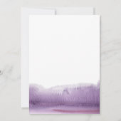 Moderne Paarse Abstracte Aquarel Trouwdag Kaart (Achterkant)