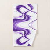 Moderne Paarse Abstracte Lint Wervelingen Zomer Bad Handdoek (Handdoek)