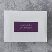 Moderne Paarse Adresetiketten voor bruiloft Sticker