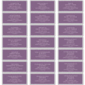 Moderne Paarse Adresetiketten voor bruiloft Sticker (Voorkant)
