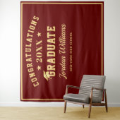 Moderne Paarse Afstudeer Foto Booth Achtergrond Wandkleed (In situ)