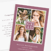 Moderne Paarse Afstudeerder voor fotocollage op ch Kaart