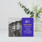 Moderne Paarse Afstudeerders Kaart (Staand voorkant)