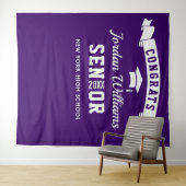 Moderne paarse afstudeerfeest foto achtergrond wandkleed (In Situ (horizontaal))