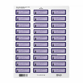 Moderne paarse afstudeerhoed Kwastje Etiket (Full Sheet)