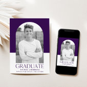 Moderne Paarse Afstuderen van de Band van het Blok Aankondiging