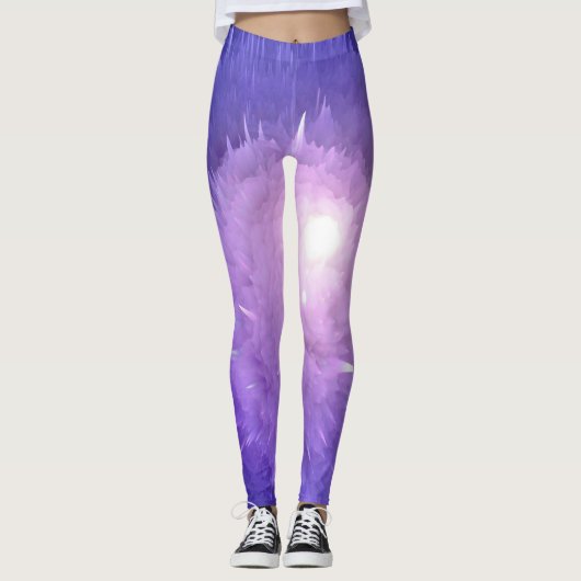 Moderne Paarse  Athletic Workout Leggings (Voorkant)