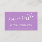 Moderne Paarse Baby, luiertapes Informatiekaartje (Voorkant)