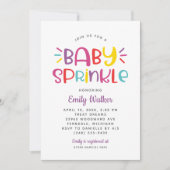 Moderne Paarse Baby-sprinkhaan voor meisjesdouche Kaart (Voorkant)