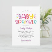 Moderne Paarse Baby-sprinkhaan voor meisjesdouche Kaart (Staand voorkant)