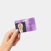 Moderne paarse bedrijfsfoto-ID Badge (Handheld)