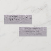 Moderne paarse benoeming mini visitekaartje (Voorkant / Achterkant)