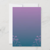 Moderne Paarse blauwe bruiloft Kaart (Achterkant)